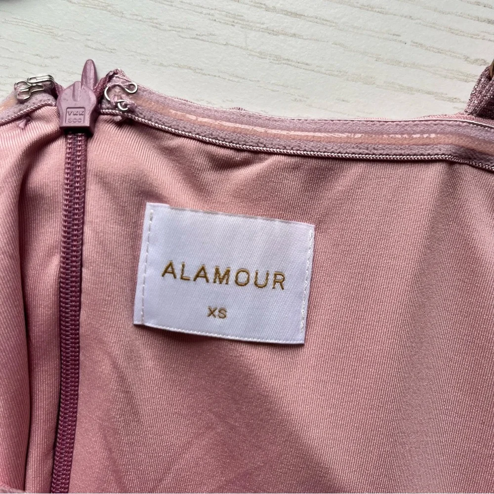 Alamour The Label Stefania Shimmering Maxi Dress Special Occasion Chic XS NEW - Picture 8 of 9